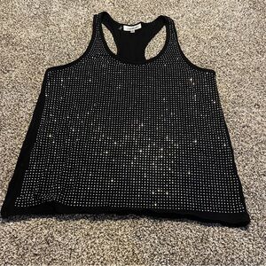 Jennifer Lopez size XL cotton/model blend holiday party studded Black